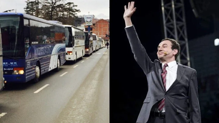 Era zgjedhje: VV mbledh qytetarët me autobusë për ‘ta festuar Vitin e Ri’ nesër në Prishtinë