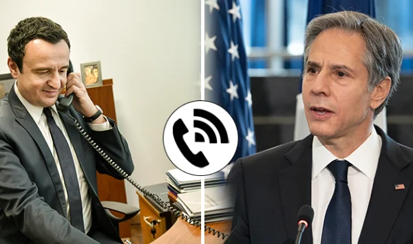 Kurti, telefonatë me Blinken: Ka nevojë për intensifikimin e dialogut dhe arritjen e marrëveshjes me Serbinë