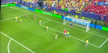 Shënon Haaland, Norvegjia në epërsi ndaj Brazilit