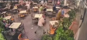Momenti i frikshëm në një lokal në Prizren, nga stuhia dhe erërat e forta
