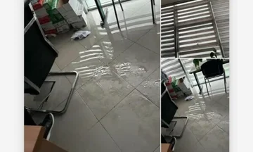 Reshjet e shiut shkaktojnë dëme në ndërtesën e re të Komunës së Vitisë