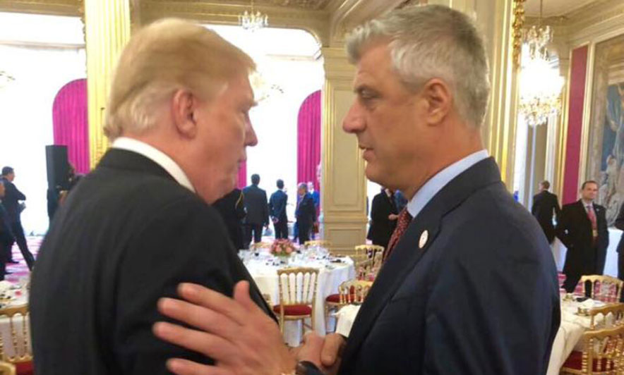 Trump i dërgon letër urimi Thaçit për Vitin e Ri 2020