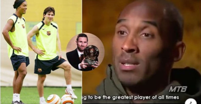 Klipi i Kobe Bryant duke zbuluar bisedën e tij me Ronaldinhon për Leo Messin ka shkuar viral
