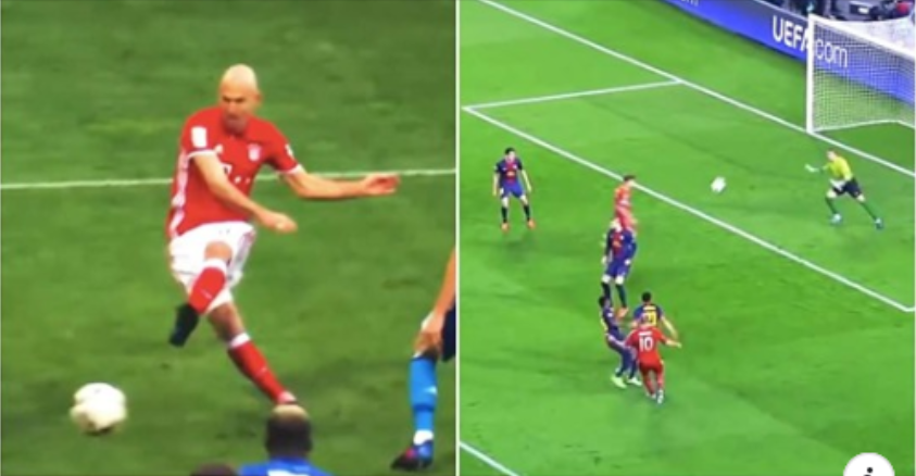 Video e Arjen Robbenit duke shënuar vazhdimisht të njejtin gol po shkon viral