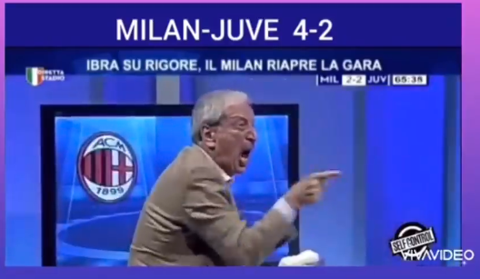Shikoni reagimin absolutisht të çmendur të komentatorit të Milanit pasi përmbysi rezultatin kundër Juves