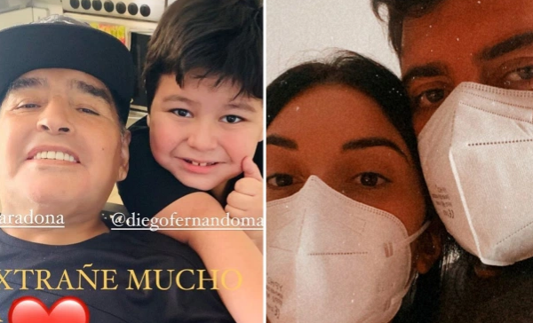 Djali jashtëmartesor i Maradonës në spital, argjentinasi poston fotot më të ëmbla me nipin