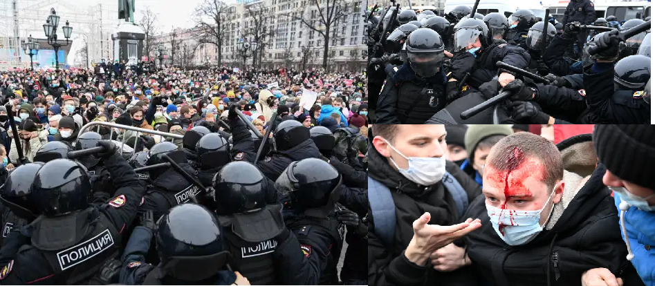 Pamje të rënda nga protestat anti-Putin, mbi 1 mijë persona u arrestuan
