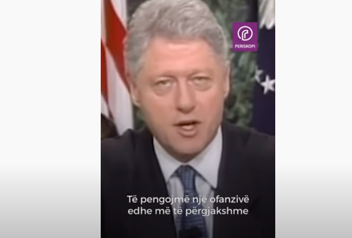 Momenti kur Bill Klinton dha lajmin se Amerika i bashkohet bombardimeve kundër Serbisë