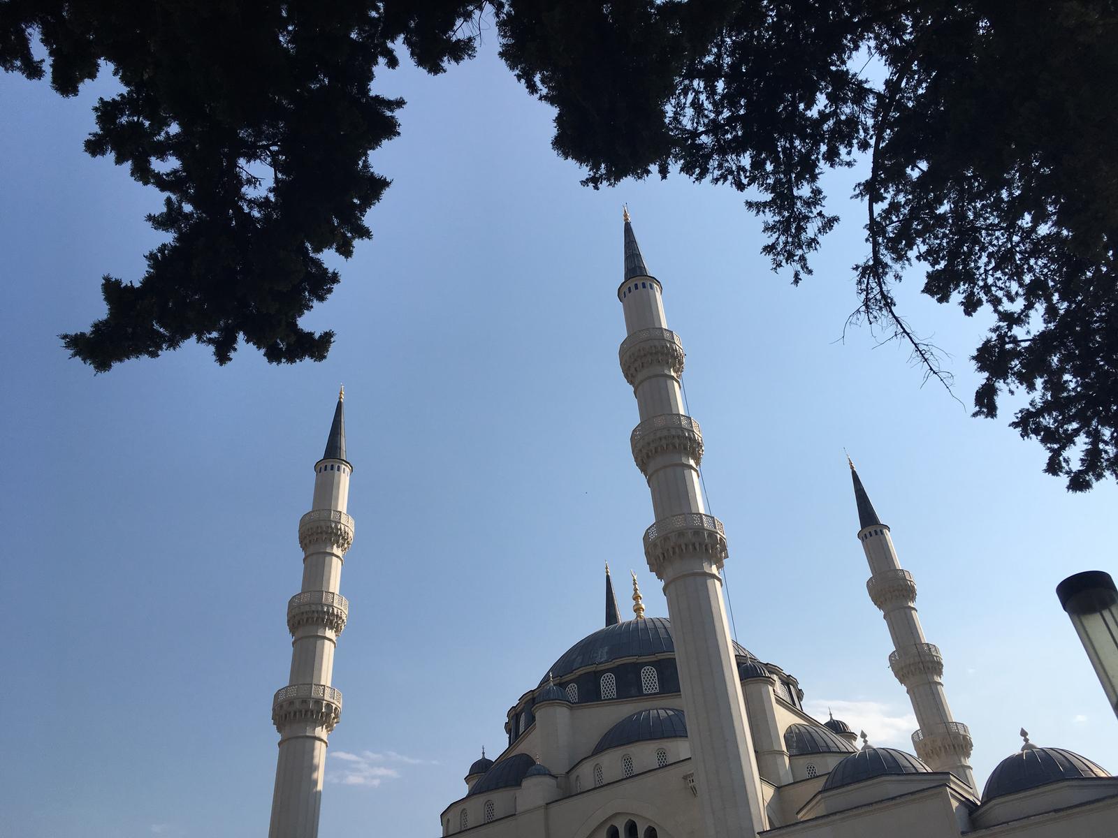 Vidhet arka e humanitetit në një xhami në Graqanicë