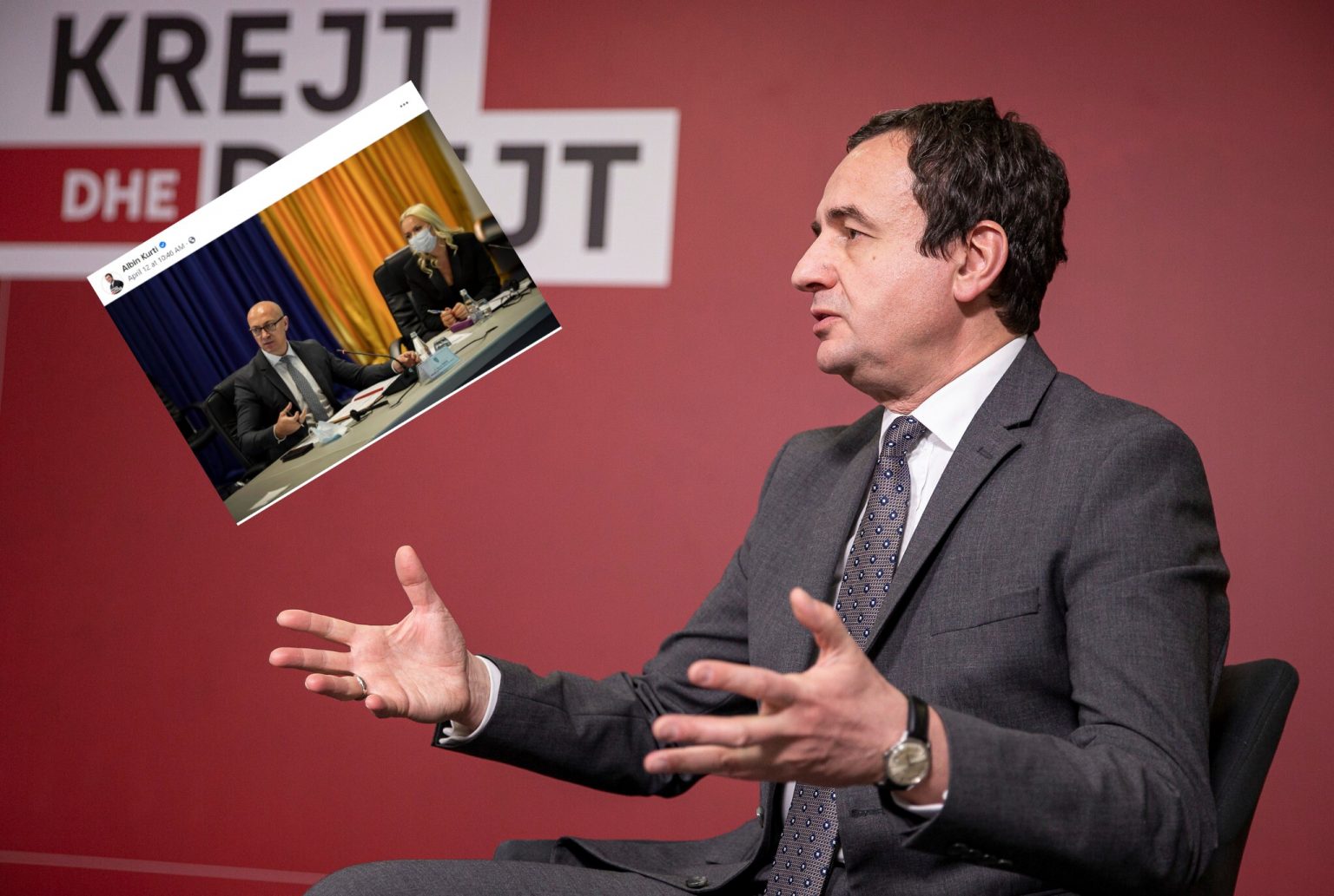 Albin Kurti përsëri shpërndan fotografi të Goran Rakiqit (Foto)