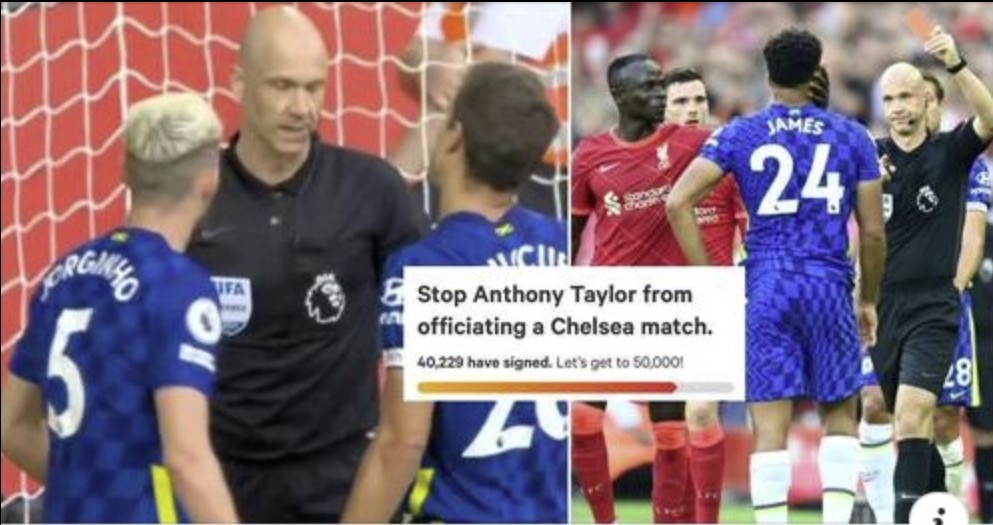 42 mijë nënshkrime në peticionin për ta pezulluar Anthony Taylor nga ndeshjet e Chelseat