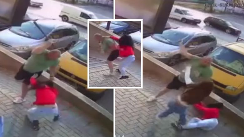 Pamje të tmerrshme: Një burrë rrah brutalisht tri vajza në Prishtinë
