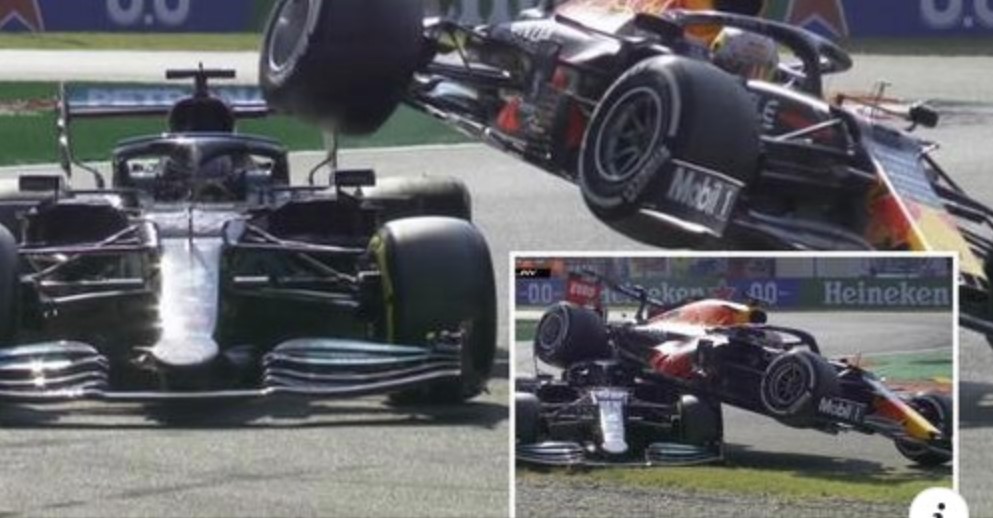 Përplasje e tmerrshme: Bolidi i Verstappenit përfundon mbi atë të Hamiltonit