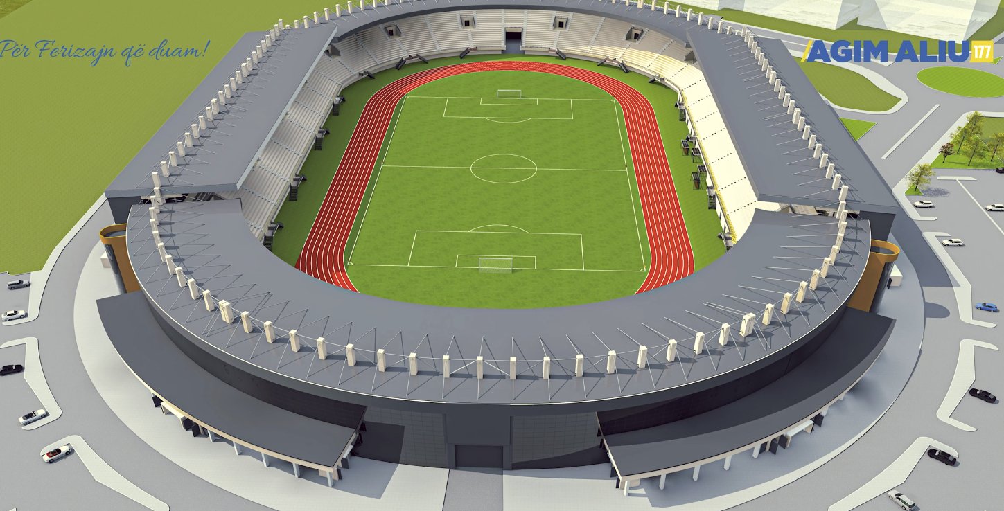 Agim Aliu shpalos platformën për sportin dhe paraqet projektin e stadiumit të ri të qytetit