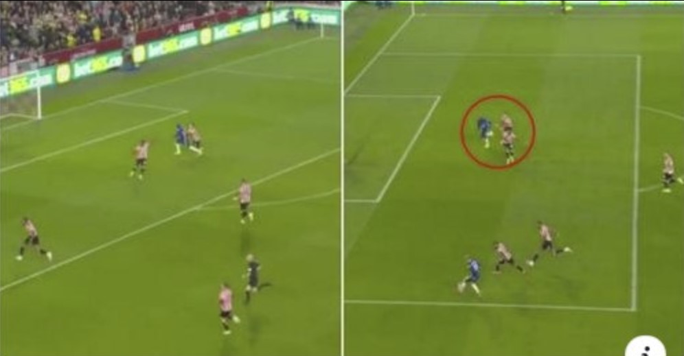 Lojtari i Brentfordit e shtyu Romelu Lukakun në pozicion jashtë loje dhe është thjesht gjeniale