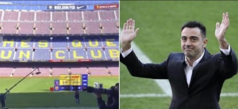 Zgjedhja qesharake e Barcelonës në këngën që e përdori gjatë prezantimit të Xavit si trajner
