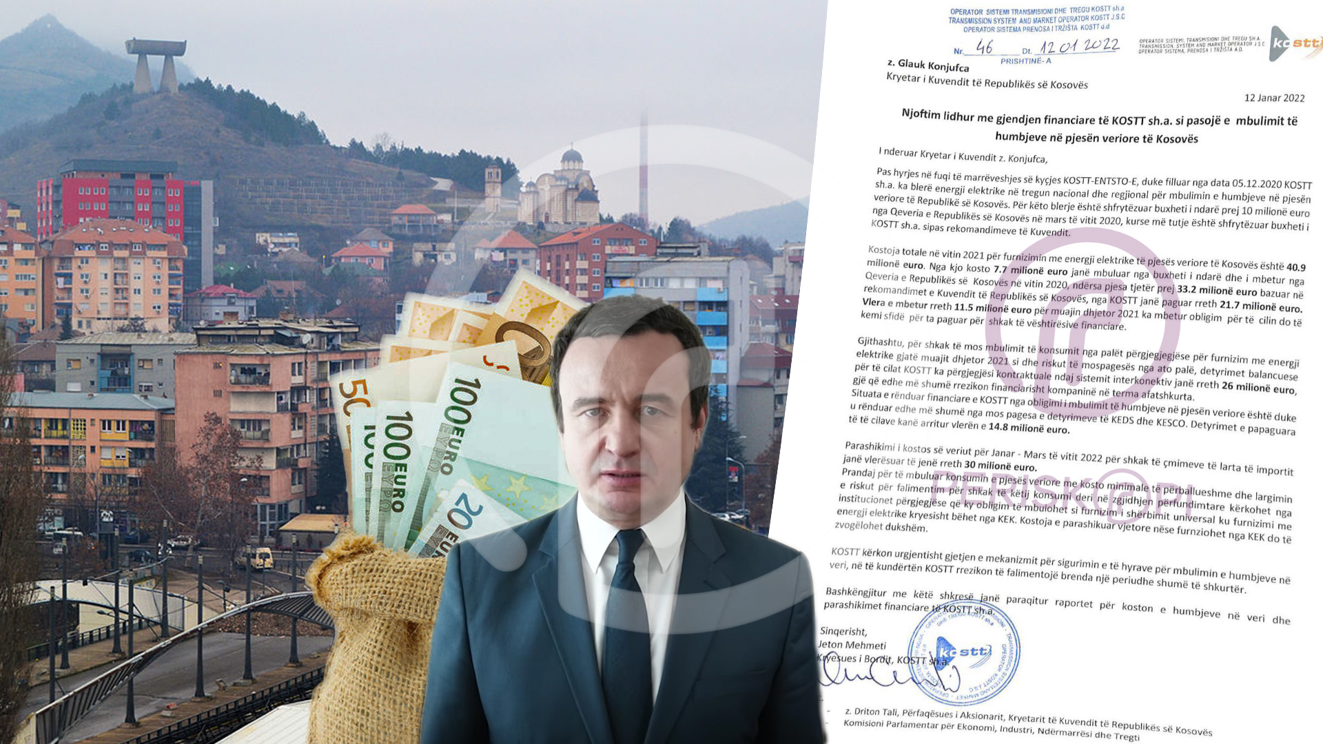 KOSTT kërkon 30 milionë euro për rrymën e serbëve në veri veç për tre muaj, ose do të falimentojë (Dok)
