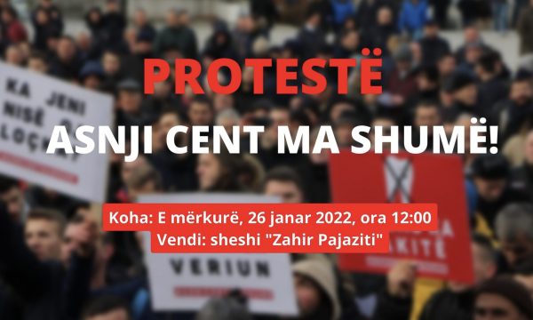 “Asnji cent ma shumë”, nesër protestohet kundër shtrenjtimit të rrymës