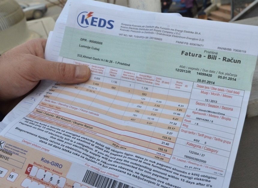 Buzhala i KEDS’it tregon nëse do të paguhet me tarifë të shtrenjtë fatura e rrymës për muajin janar