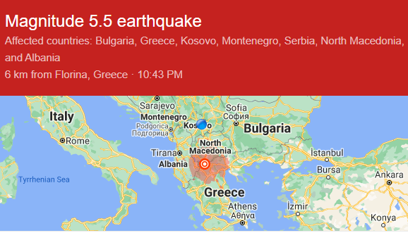 E dridhi Kosovën, tërmeti 5.5 shkallësh u ndie edhe në 6 shtete të rajonit