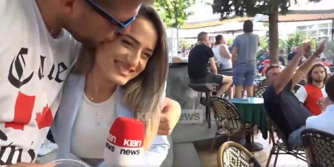 Po raportonte live, tifozi i Feyenoord puth gazetaren shqiptare