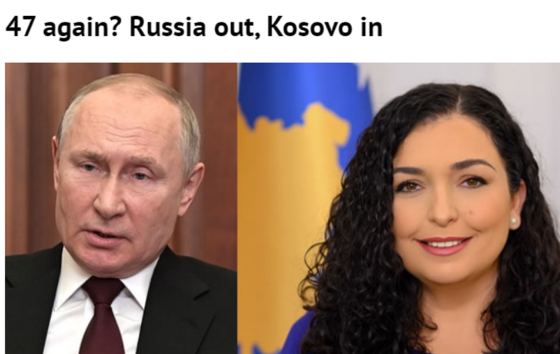 ESI kërkon që KiE ta pranojë Kosovën në vendin e Rusisë
