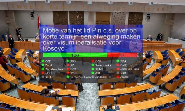 Mocioni për liberalizimin e vizave për Kosovën, shumica e deputetëve në Parlamenti holandez votojnë pro