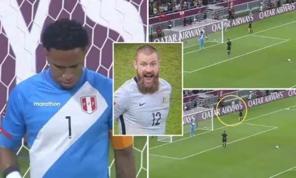 Portieri i Australisë tregohet i vëmendshëm – Ia largon portierit të Perusë shishen me instruksionet e gjuajtjes së penalltive
