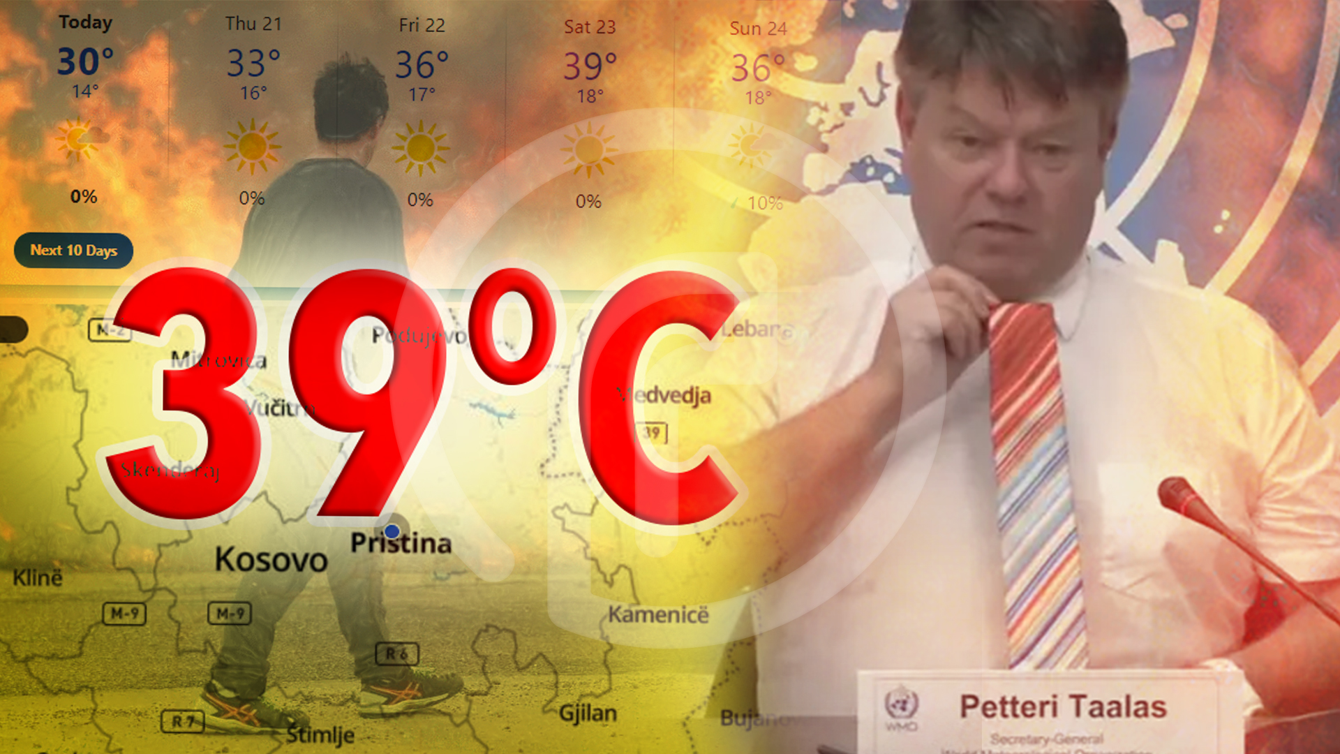 Kujdes: Po vijnë temperaturat përvëluese, të shtunën deri në 39 gradë Celsius sipas PW