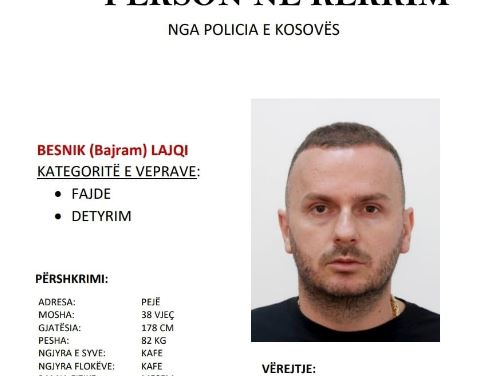 Policia e Kosovës po e kërkon këtë person nga Peja