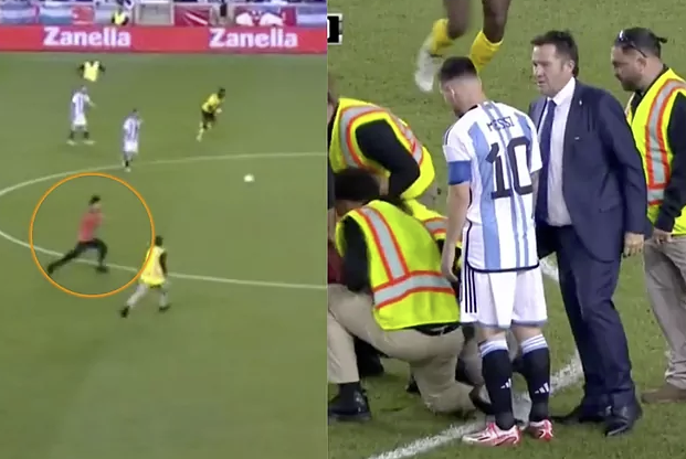Një tifoz ndërpret ndeshjen Argjentinë – Xhamajka për selfie me Messin, por e frikëson atë keq