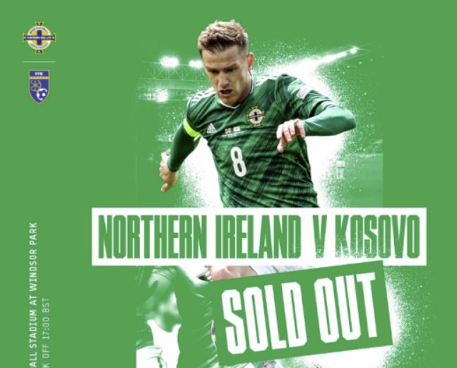Shiten të gjitha biletat për ndeshjen mes Irlandës së Veriut dhe Kosovës
