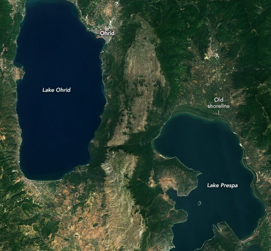 NASA publikon pamje satelitore nga Ballkani: Liqeni i Ohrit dhe i Prespës më të lashtat në botë