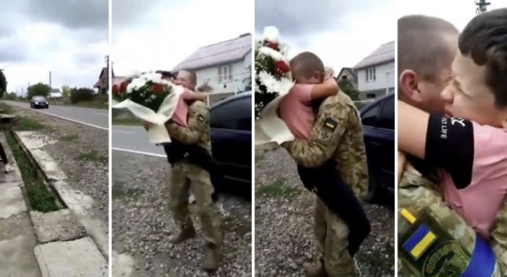 Emocionuese: Momenti kur ushtari ukrainas takon famlijen e tij pas gjashtë muajsh
