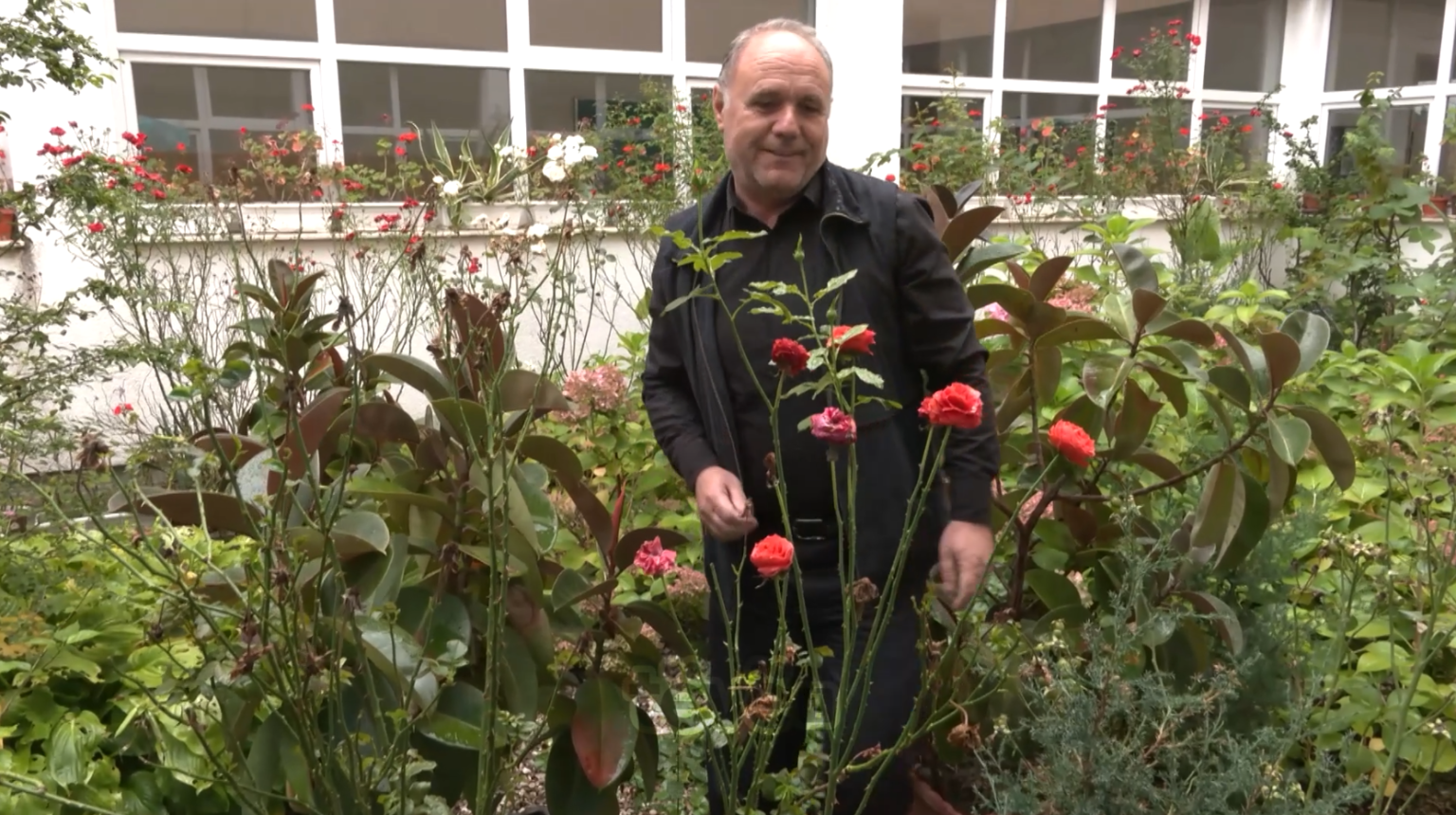 Drejtori që kujdeset për 1000 lule të shkollës