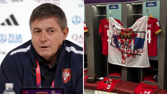 Trajneri i Serbisë e ‘mbyllë gojën’, pyetja e parë në konferencë për të ishte për flamurin nacionalist