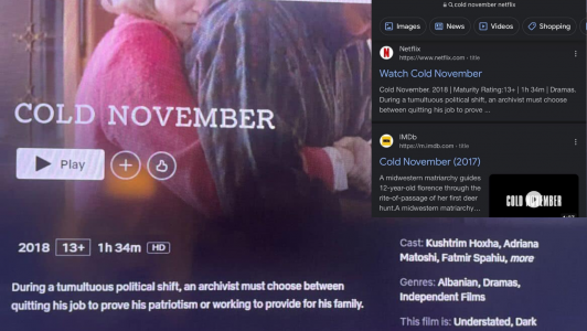 Lajm i mirë për Kosovën: Filmin “Nëntori i Ftoftë” mund ta shikoni tash në Netflix