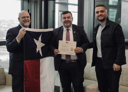 Lidhjet Teksas -Kosovë, Faton Bislimi i LDK-së nderohet nga  Ambasada Amerikane