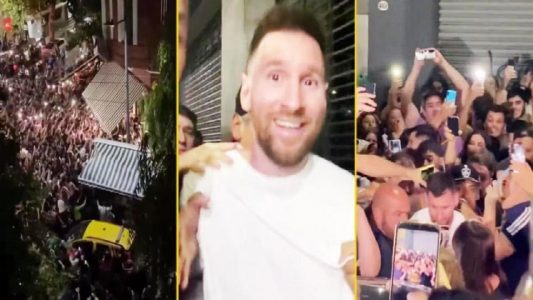Messi del për darkë, çmenduri çfarë bëhet jashtë restorantit në Buenos Aries