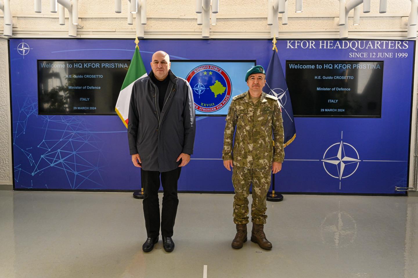 Ulutash takohet me ministrin italian të Mbrojtjes, diskutojnë për situatën e sigurisë në Kosovë dhe rajon