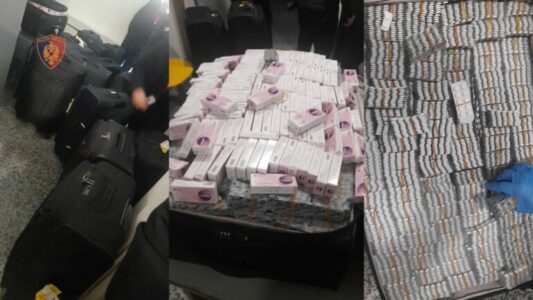 Arrestohen në Rinas 5 shtetas kosovarë, mbi 1 milion tableta barna kontrabandë dhe 300 mijë euro sekuestrohen