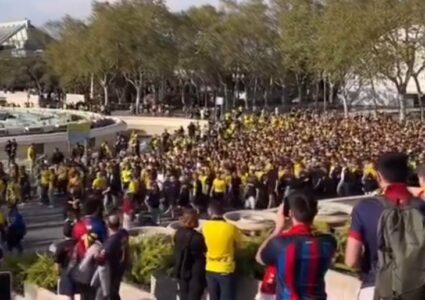 Tifozët e Dortmundit pushtojnë Barcelonën, bashkohen masivisht për skuadrën e tyre