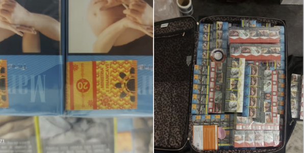 Kapet një person në aeroportin e Prishtinës: I gjenden në valixhe 28 mijë copë cigare