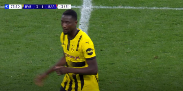 Guirassy kompleton hat-trickun ndaj Barcelonës, mban shpresat gjallë për Dortmund