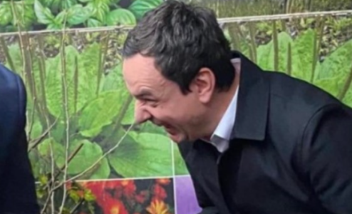 Deputet Kurti i cili nuk flet para gazetarëve në Kuvend, sot “e lëshon një fore nga posta në Leposaviq” lidhur me Albulena Haxhiun