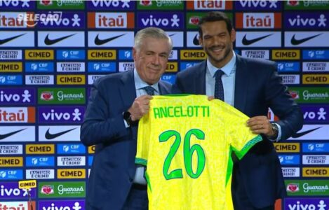 Ancelotti prezantohet si trajneri i ri i Brazilit