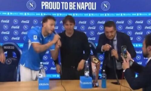 Rrahmani e ndërprenë konferencën e Contes dhe bëhet viral në festën e Napolit