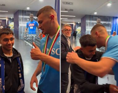 Mbrojtësi italian i Napolit e përqafon ngrohtësisht Belgin Jasharin