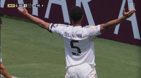 Real Madrid jep leksion futbolli, Bellingham shënon eurogol ndaj Pachucas