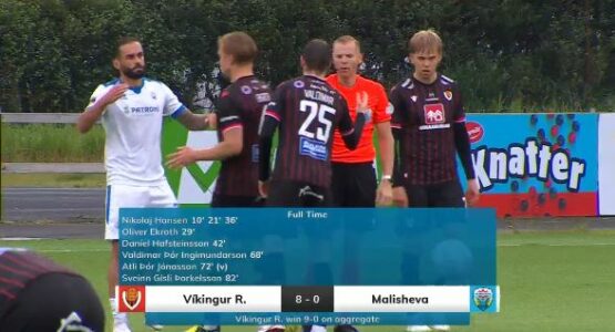 Islandezët “pa rahmet” kundër Malishevës, fitojnë 8:0